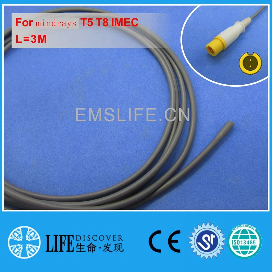 

2019-Adult esophageal or rectal temperature probe for Min*dray T5 T8 IMEC patient monitor