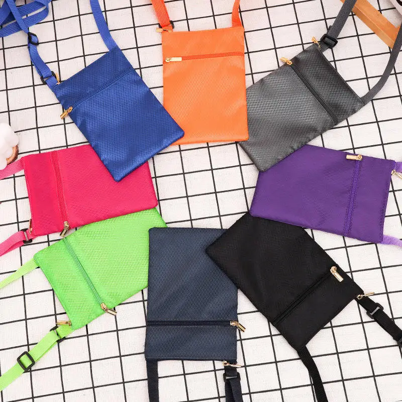 High Quality Oxford Women's Crossbody Bags Small Shoulder Handbags for Men Solid Color Students Phone Bags Mini Messenger Bags