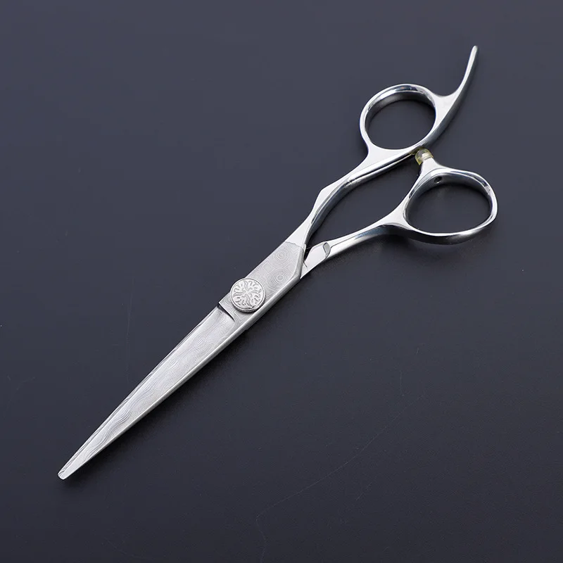 Damascus Hair Scissors, Professional Barber Shears, Straight and Thinning, High Quality Stainless Steel, for Salon and Home Use