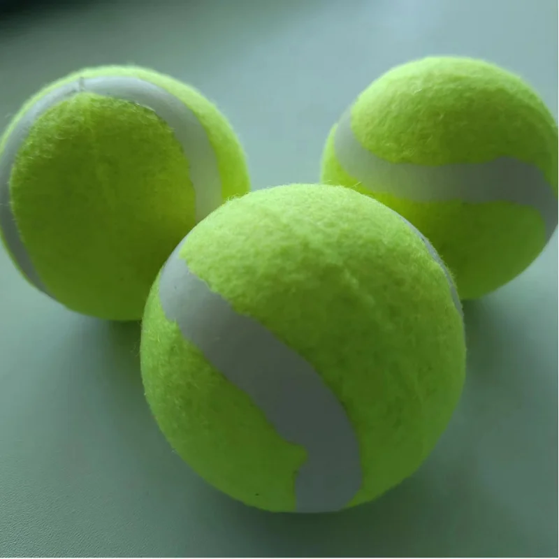 

Dog Toy Elastic Tennis Ball for Small Medium Large Dogs Chewable Slightly Elastic Level 2 Rubber Training Ball Pet