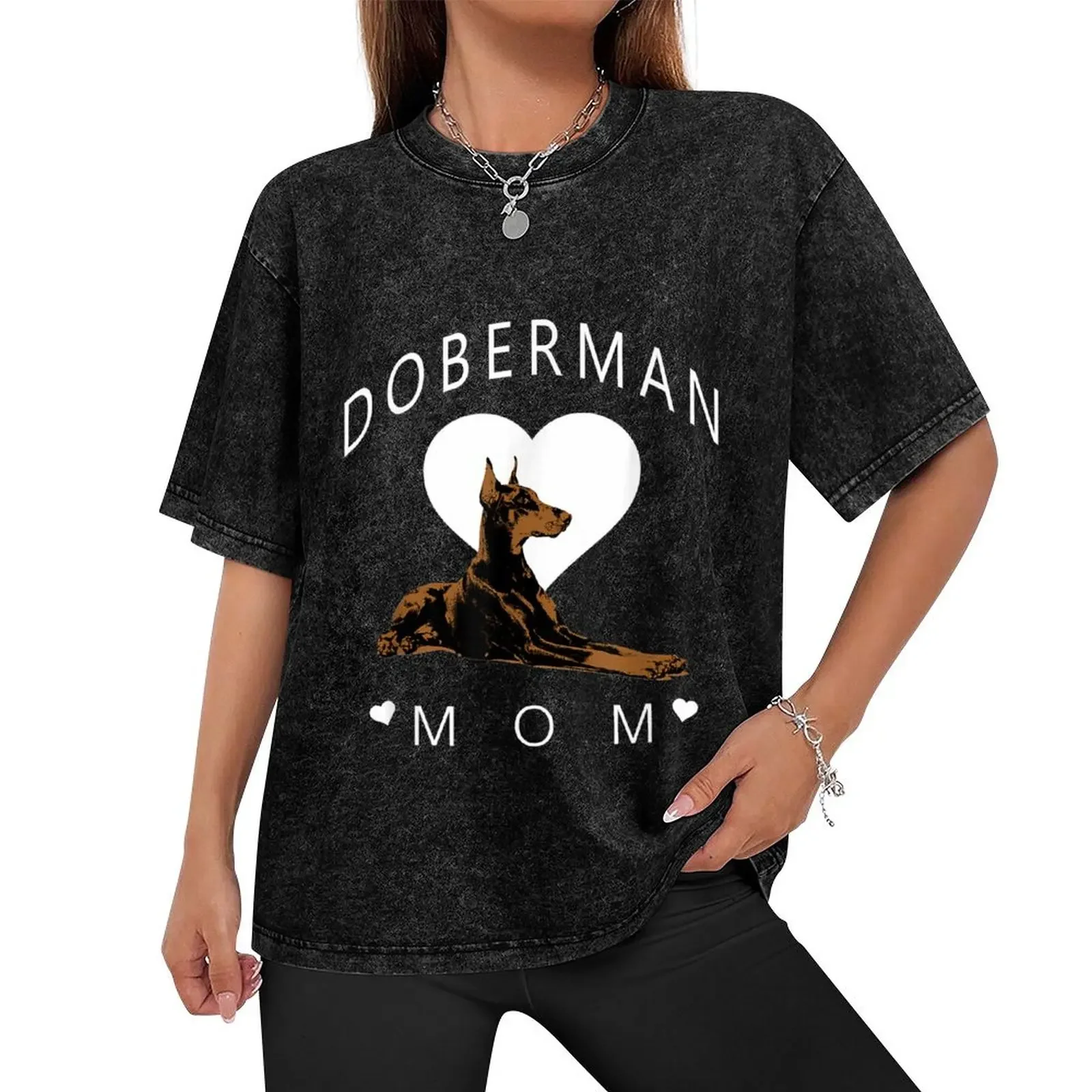 Doberman Pinscher Mom for Women T-Shirt korean fashion anime t shirts vintage anime shirt tops plus size men clothing