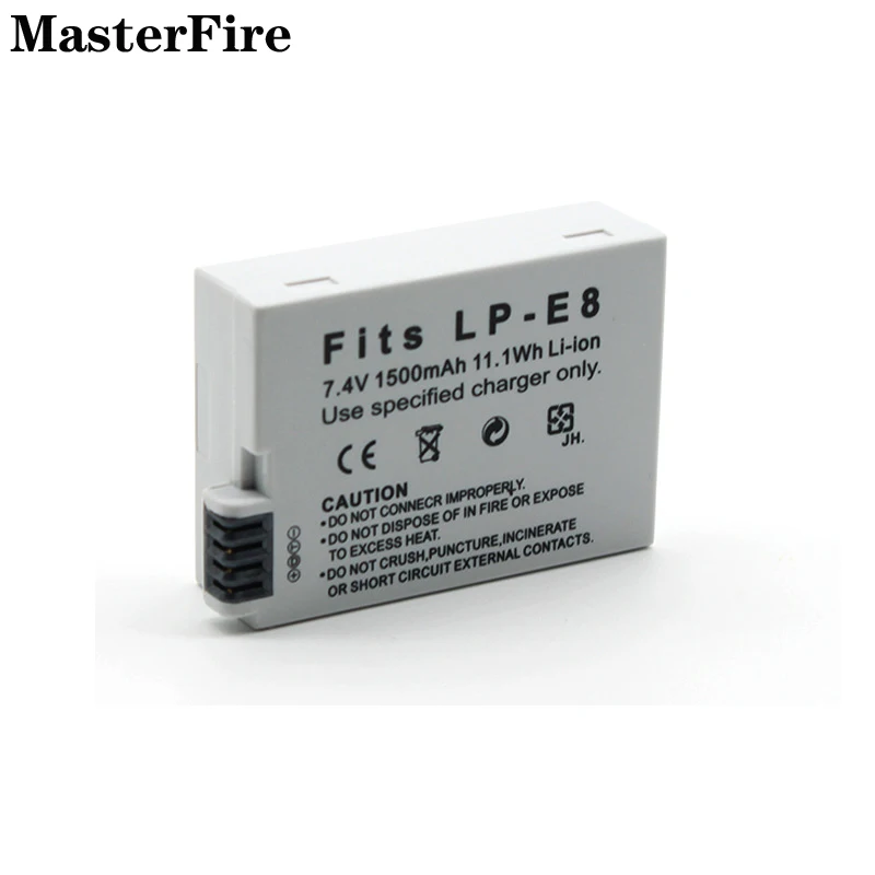 Wholesale LP-E8 LP E8 7.4V 1500mah Replacement Li-ion Battery For Canon EOS 550D 600D 650D Kiss X4 X5 X6i Rebel T2i T3i T4 Cell