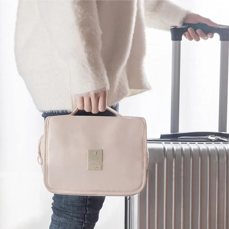 旅行化粧バッグ大容量トイレタリー収納ポーチトラベルメイクアップオーガナイザー防水美容バッグ浴室洗浄バッグ