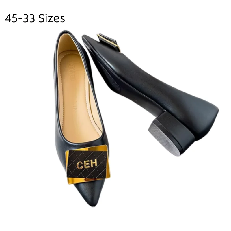 

Женская Лидер продаж 2024 Новая обувь Модельер Туфли-лодочки с острым носком Шпильки Черный Красный Невесты Низкие каблуки Слипоны 27 см 3-45 Микрофибра