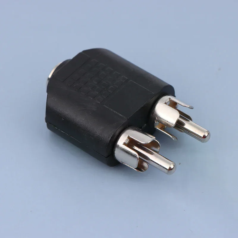 1Pc 3.5mm 2 3.5mm 2RCA 3.5mm 2RCA Connector Audio Stereo Jack Female To Rca Male Male To Female Female To Female Adapter Plug