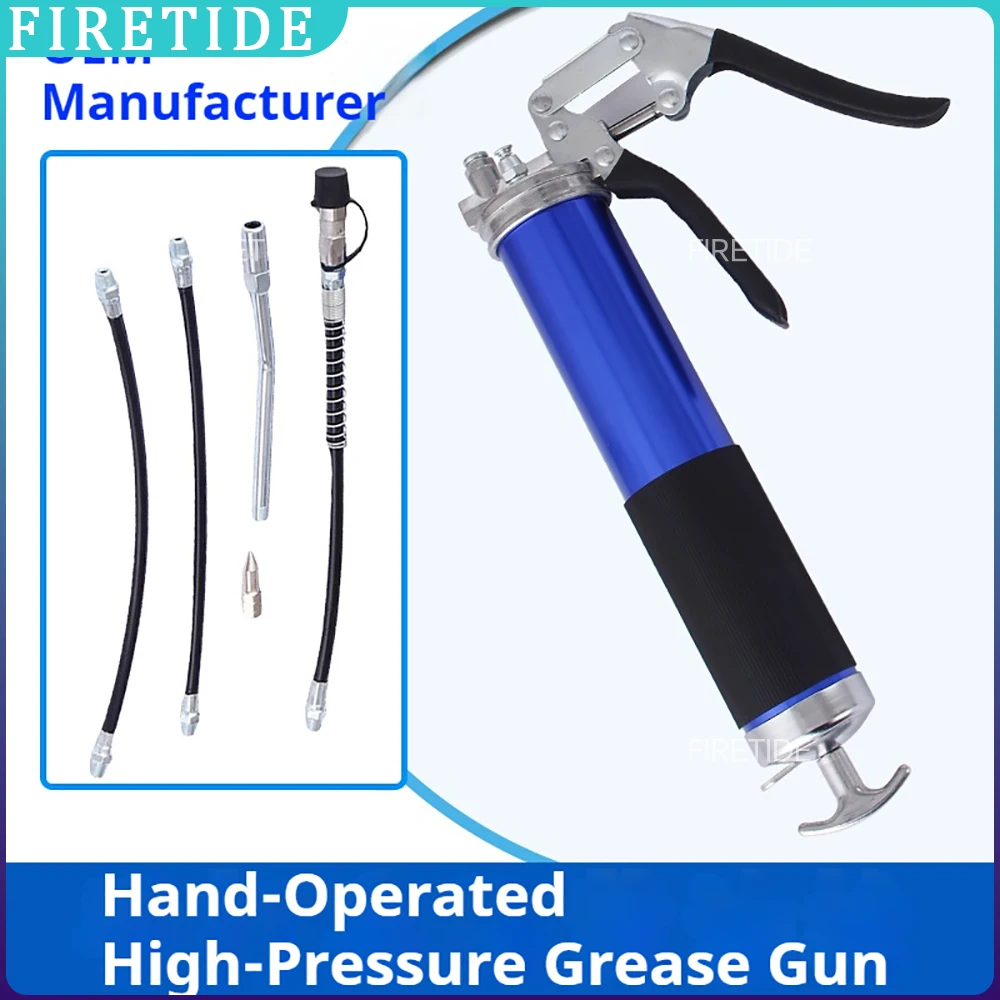 6000PSI-7000PSI Heavy Duty Quick Release Grease Gun Set 400CC Lubrication Syringe Manual Grip Grease Gun Greasing Injection