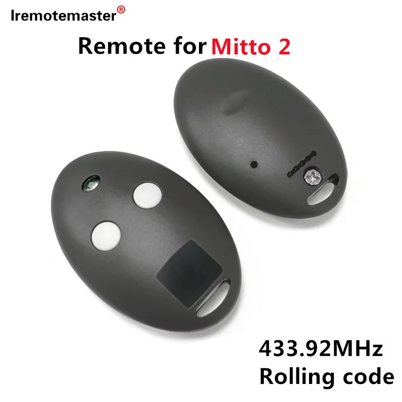 For MITTO 2/4 Garage Door Remote 433.92MHz Rolling Code Compatible With MITTO B RCB 02 04 MITTO2M MITTO4M TRC1 TRC2 TRC3 Opener