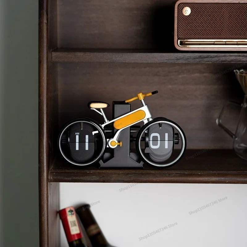 For Creative Bicycle Page Clock, Home Desktop Personalized Bicycle Stylish Decorative Clock