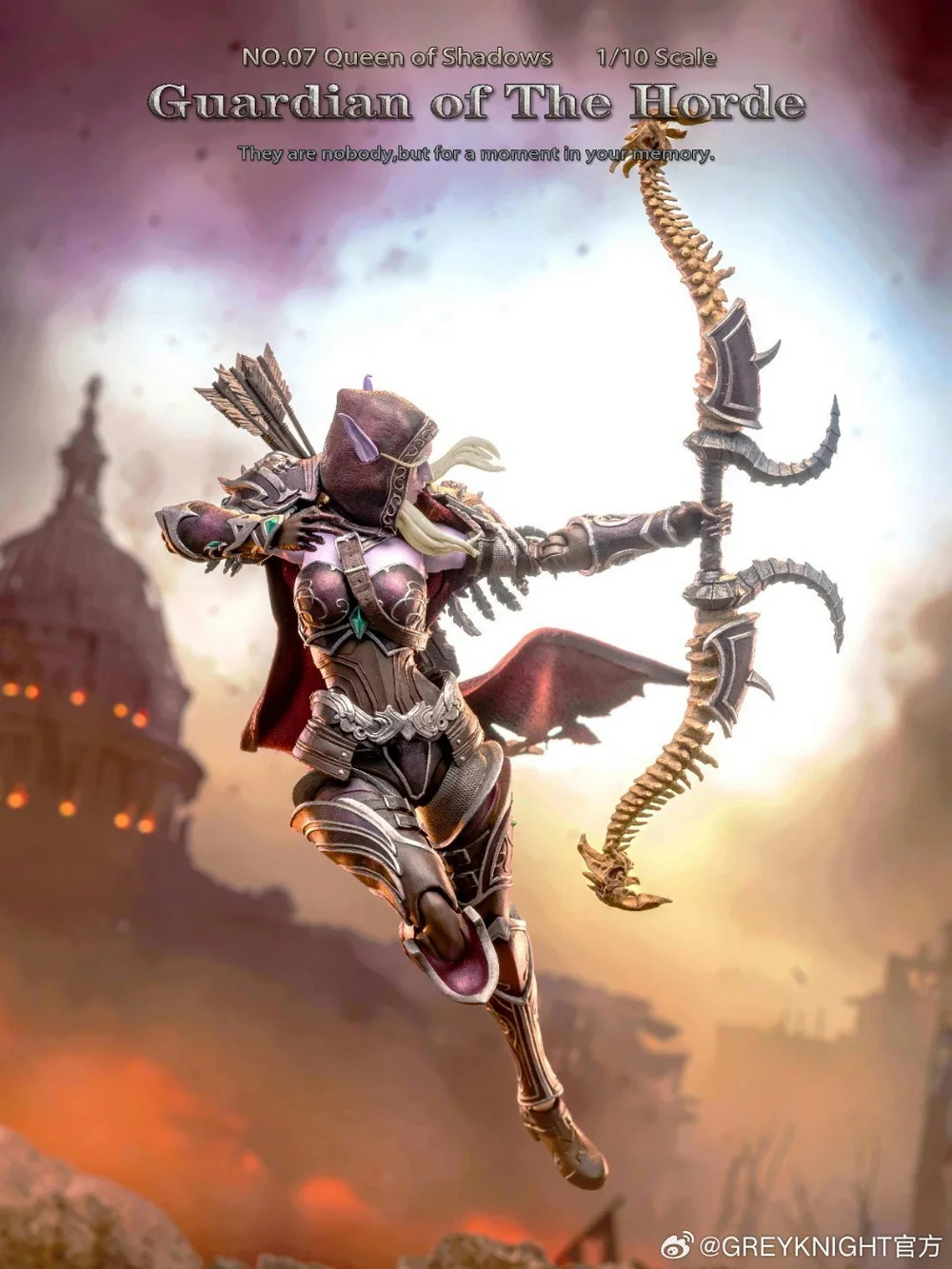 オリジナル グレイナイト 1/10 コレクタブルフィギュア オークの守護者 ホードの女王 No.O7 影の女王 8インチ 女性兵士 アクションフィギュア