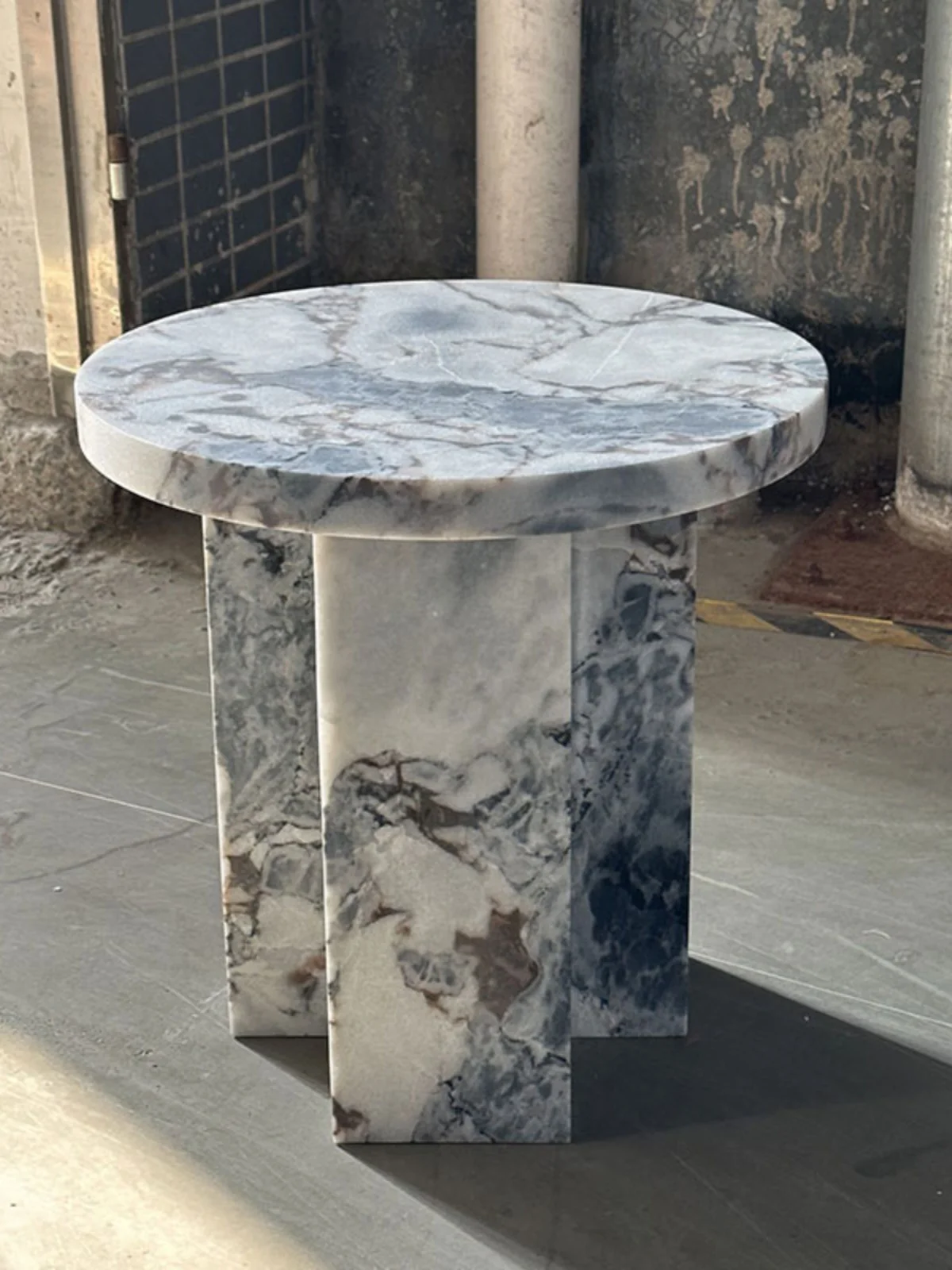 Modern Simple Style Side Table Creative Home Decor Coffee Table Light Luxury Natural Marble Coffee Table Living Room Small Table