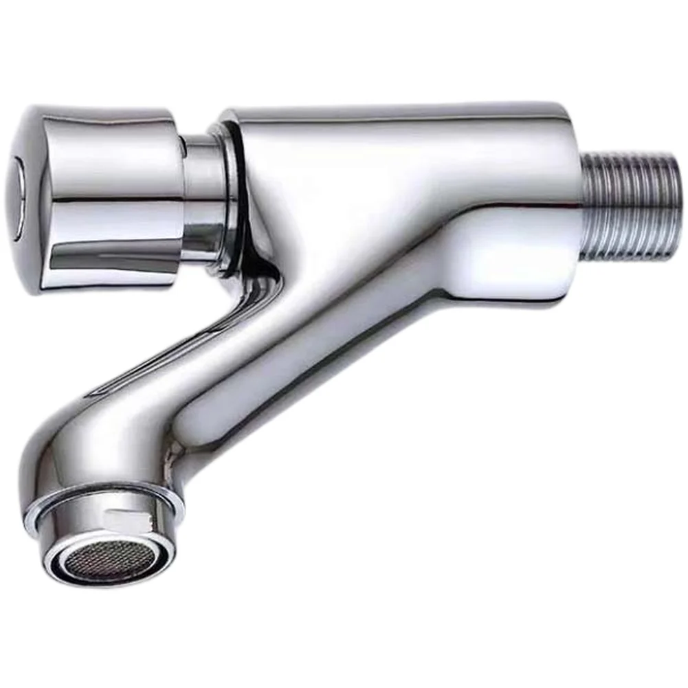 Automatic Shut Off Faucet Designer Faucet Brass Faucet Delay Shut-Off Tap Bathroom Aesthetics Gentle Flow Aerator