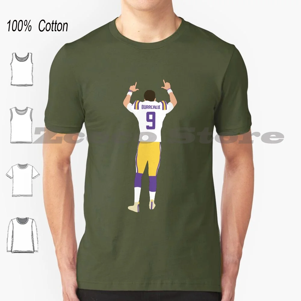 Joe Burreaux / Burrow , Lsu. 100% Cotton Men And Women Soft Fashion T-Shirt Joe Borrow Joe Borrow Art Joe Borrow Joe Borrow Lsu