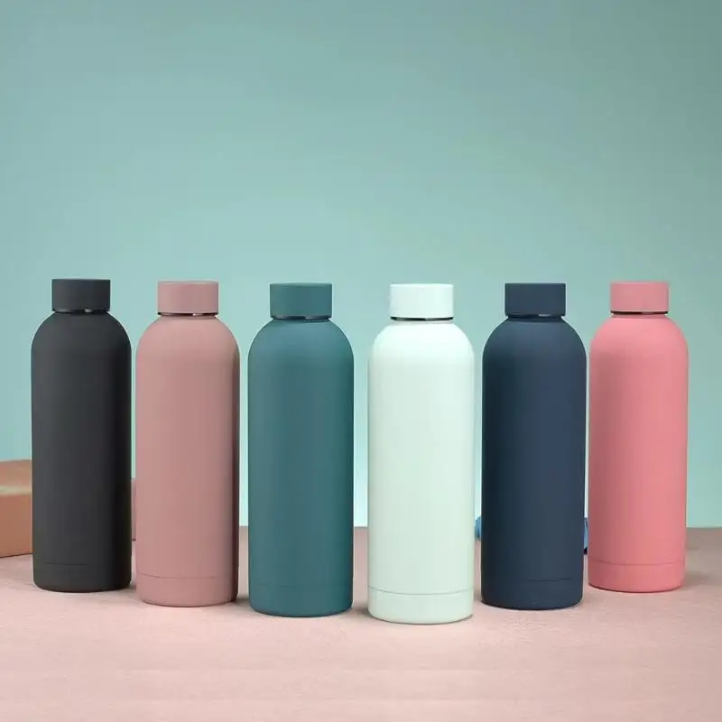 New Insulated Stainless Steel Water Bottle Double Wall Vacuum 500 750ml Customizable Gift for Fitness Outdoor Travel Use