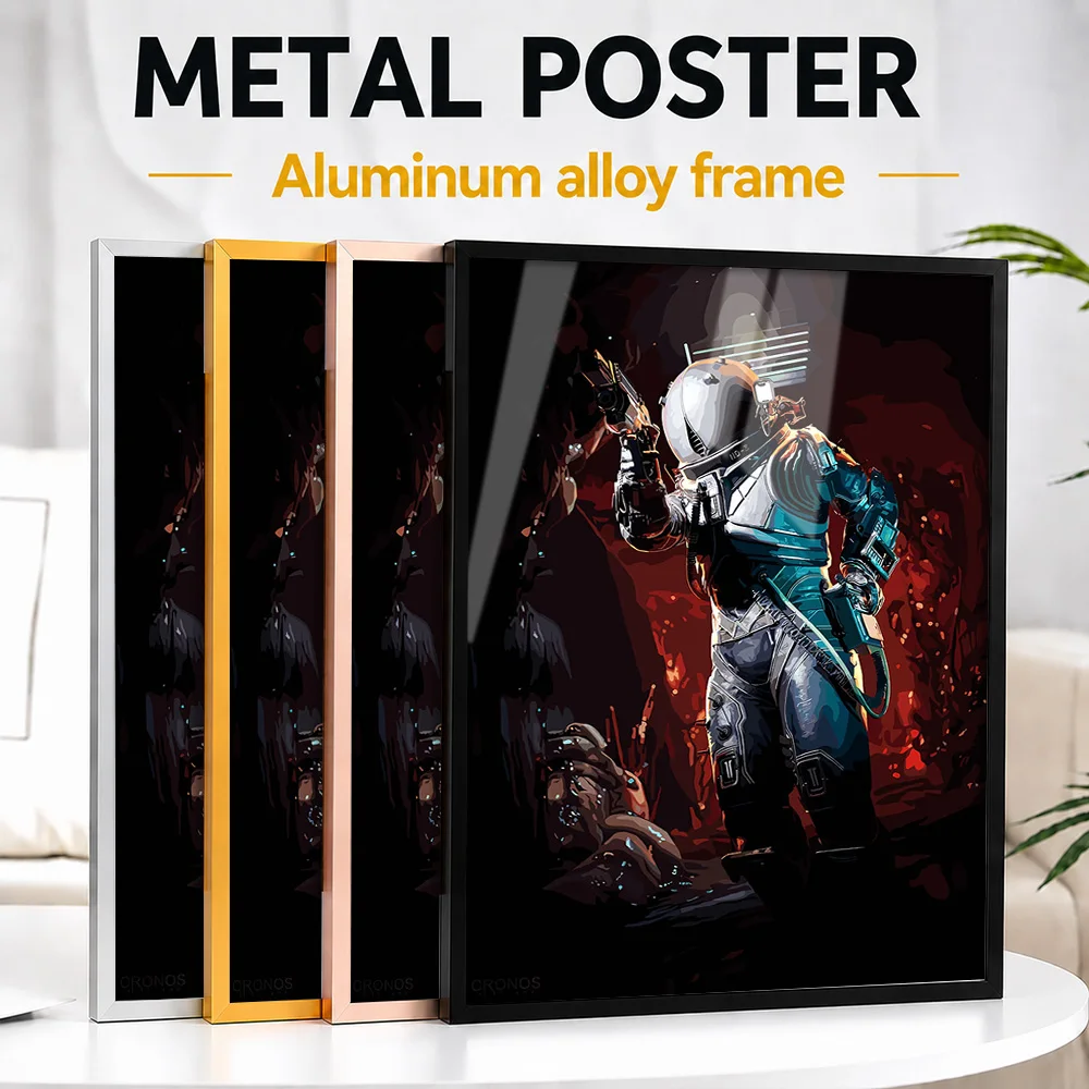 Cronos Game Framed Metal Poster Personalized Hero Tribute Wall Art A Unique Gift For Cosplay Enthusiasts To Display In Studio