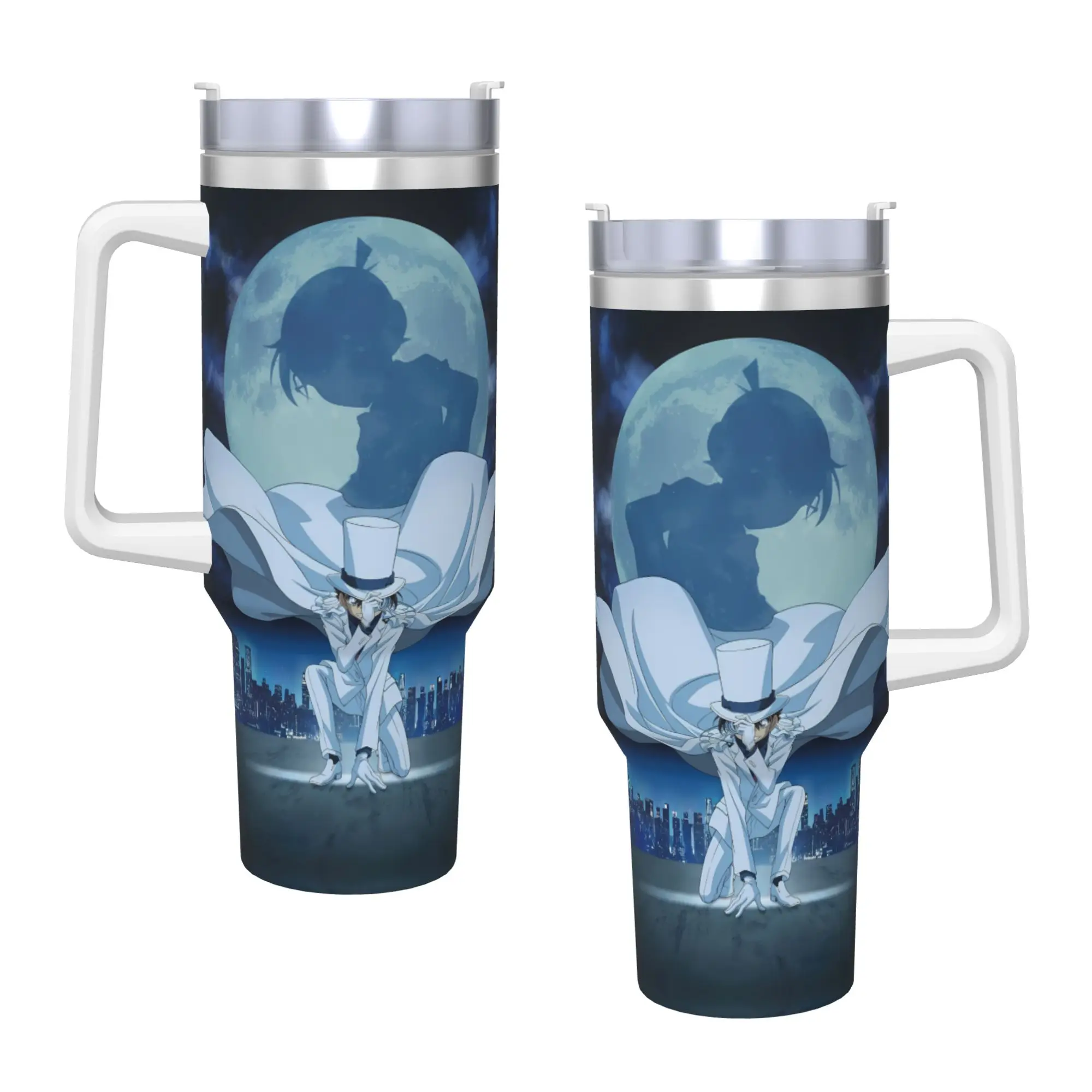 Stainless Steel Tumbler Conan Edogawa Thermal Cups  Portable Cold and Hot Mugs Cup Beach Graphic Water Bottle