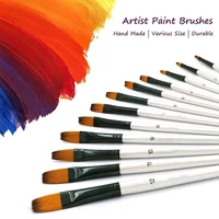 12/48 Pcs/set Nylon Hair Wooden Handle Watercolor Paint Brush Pen Set Learning DIY Oil Acrylic Painting Art Paint Brushes Suppli 2