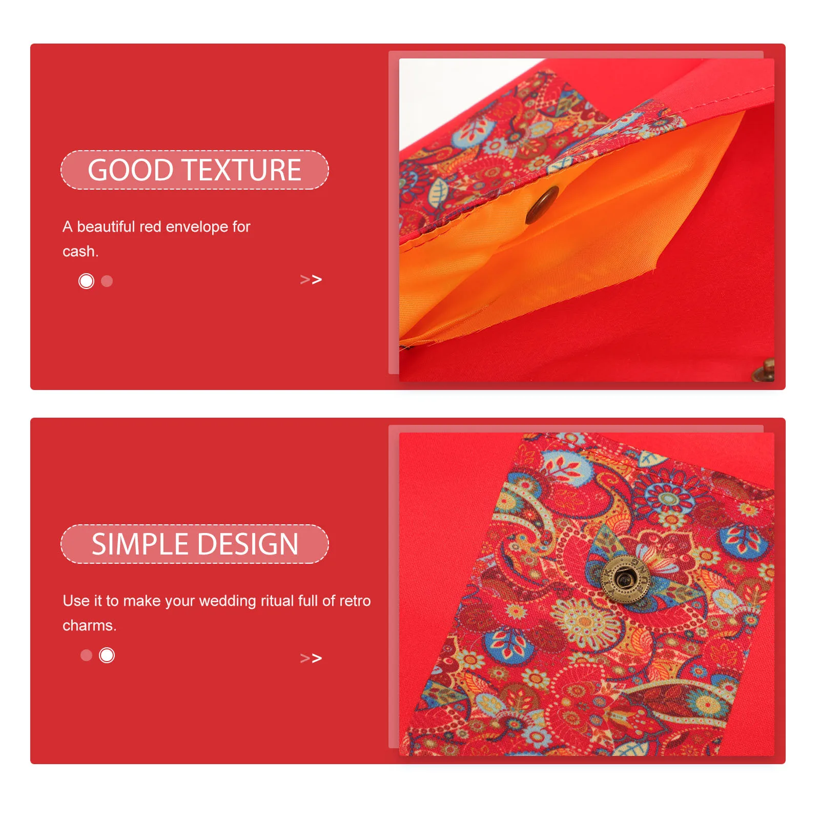 

Red Envelope Wedding Money Envelope Premium Fabric Chinese Style Elegant Wedding Party Favors Decor Gift Bag Printing