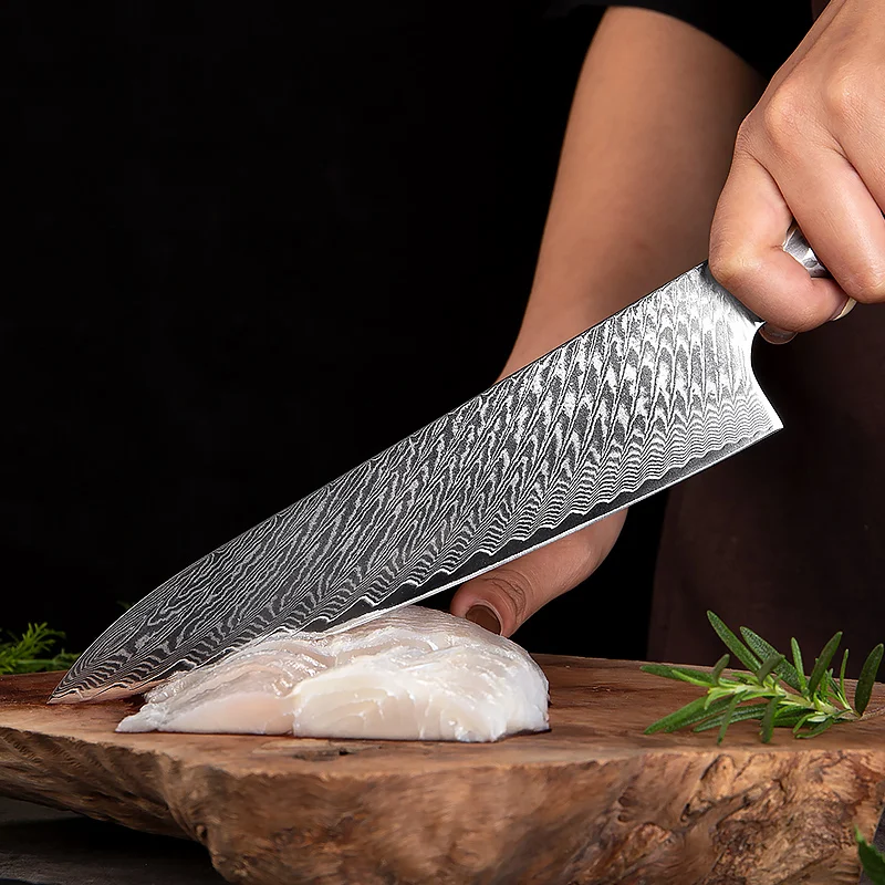 XITUO Super Sharp Chef Knife 8 Inch Japanese Damascus Steel 67-layer Kitchen Knife Pro Chef Knives Super Sharp Blade meat cleave