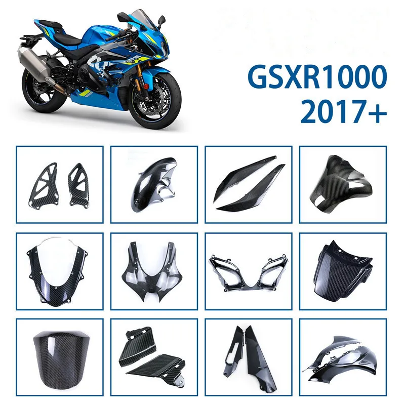

Suitable for Suzuki GSX-R1000 from 2017 - 2022. Carbon fiber windshield. 3K dry carbon fiber kit. Motorcycle modification access