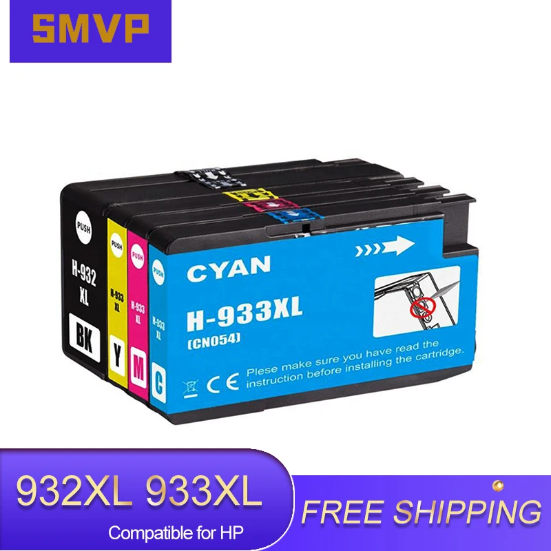 Cartucho de tinta para impresora HP Officejet, recambio de tinta Compatible con HP932, HP933, 932, 933, 7110 XL, 932XL, 933XL, 7610, 7612