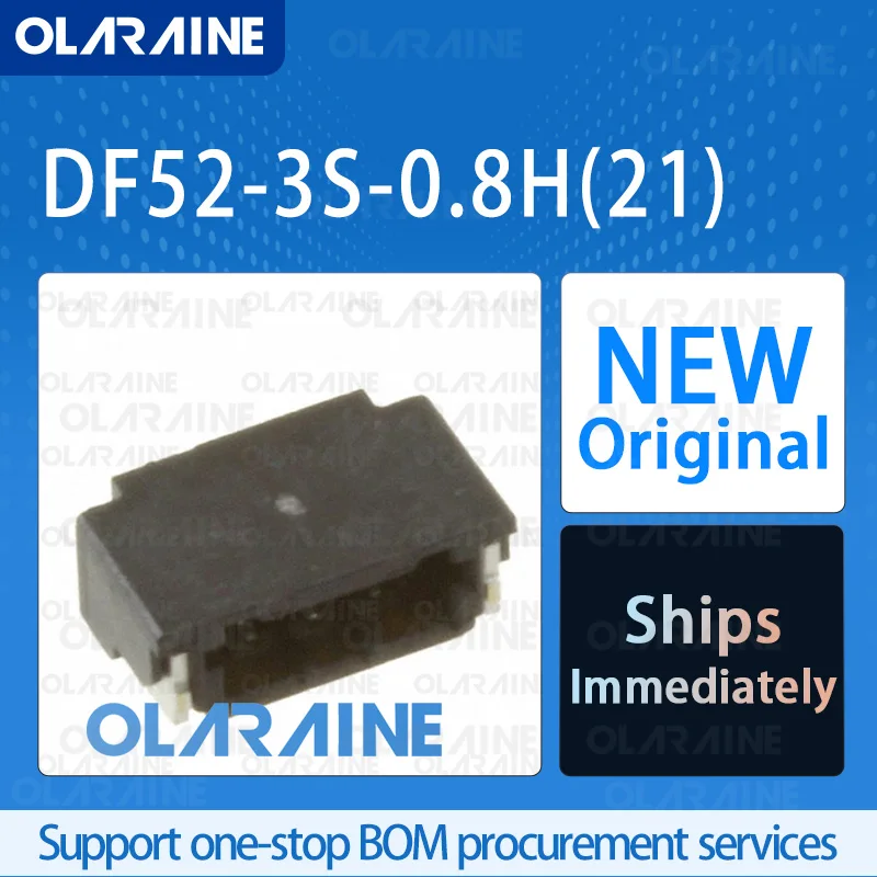 

20/50/100Pcs DF52-3S-0.8H(21) 100% Brand New OriginalConnector with shell and tube3 Position2 A