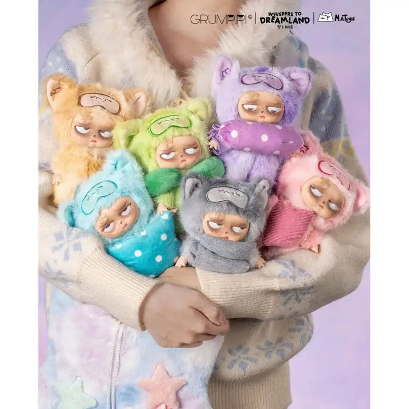 

100%Genuine Sleepless Grumpipi V2 Series Blind Box Toys Vinyl Cute Anime Action Figure Dolls Mystery Box Bag Pendant Decor Gift