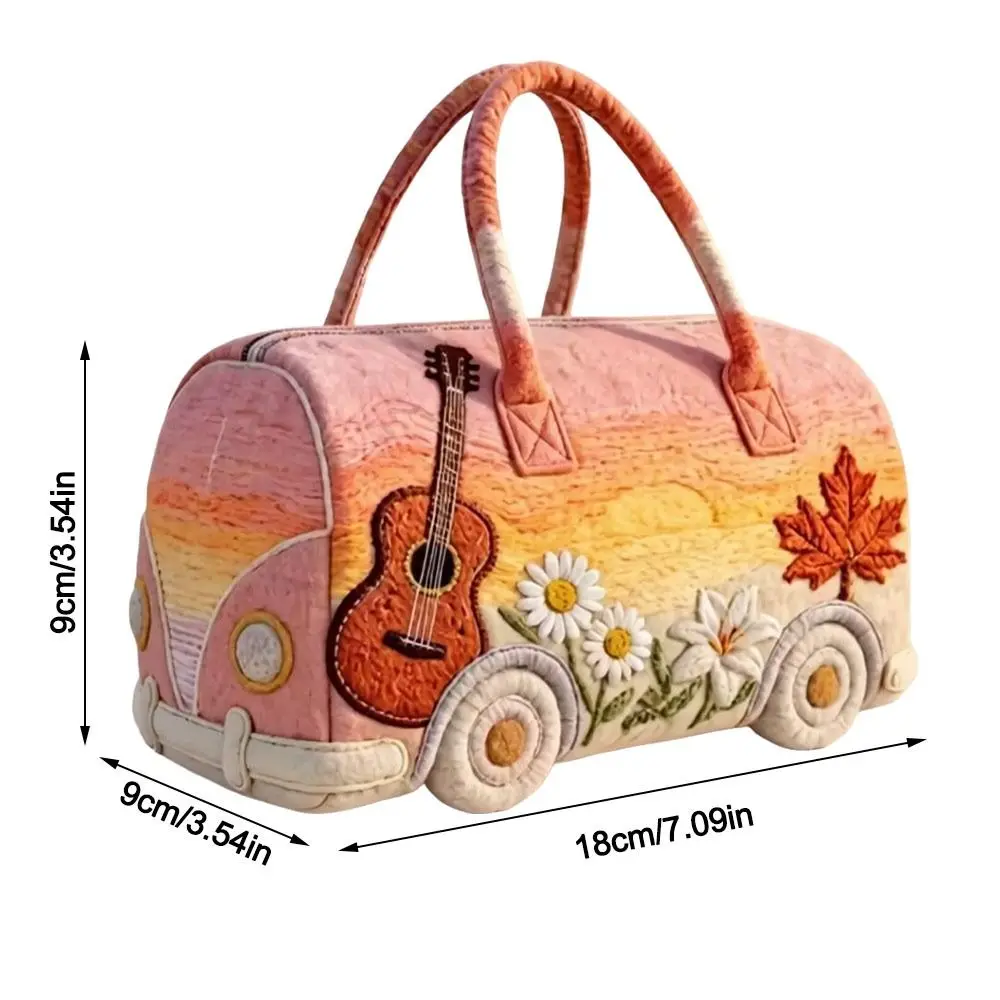 Tragbare 18x9x9cm Gesteppte Reisetasche 3D-Quilting-Design Große Kapazität Fitness-Kurzreisetasche Reisehandtasche für Unterwegs – Detail 1