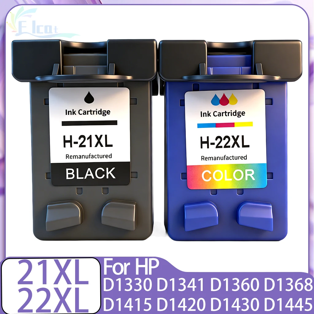 Cartucho de tinta 21 22 21XL 22XL para HP21 22, cartucho de tinta remanufacturado para impresoras HP Deskjet 3910 3920 3930 D1420