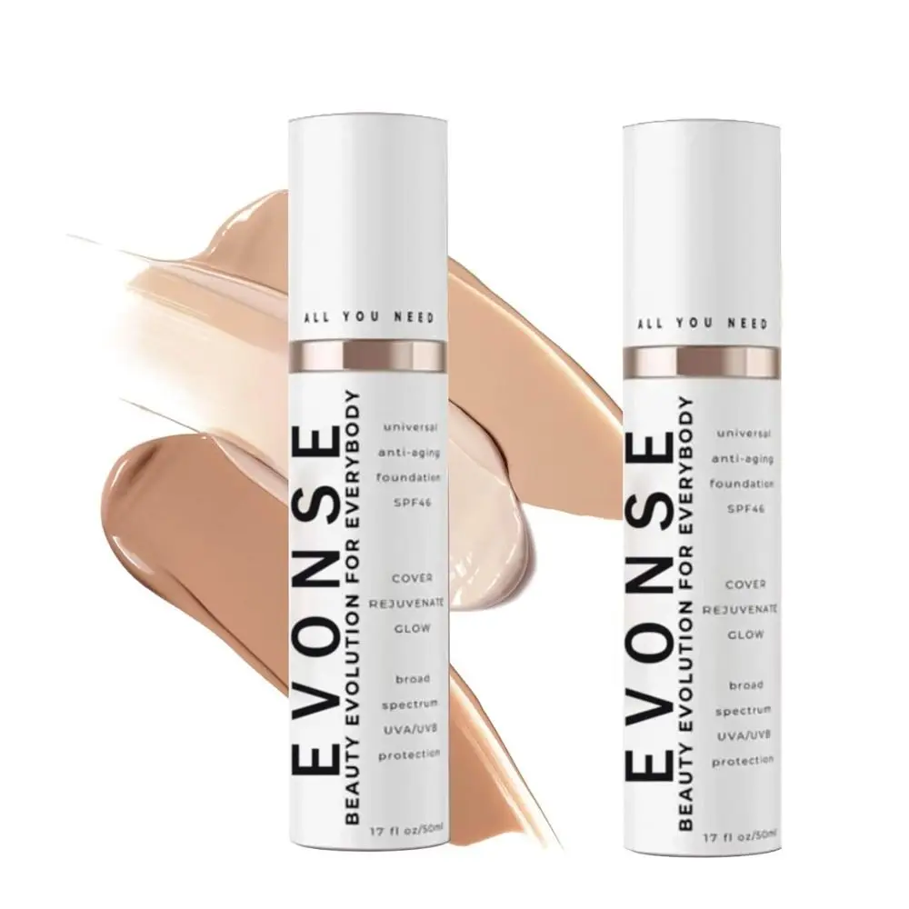 Evonex-Fond de teint anti-âge pour le visage, couverture teintée, correcteur, hydratant, transparent, crème solaire, maquillage, lumière chaude