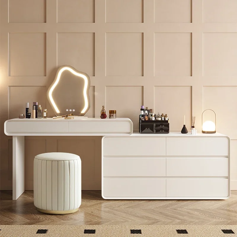 

Makeup Vanity Dressing Table White Living Room Mobile Luxury Dressing Table Desk Mirror Coiffeuse De Chambre Salon Furniture