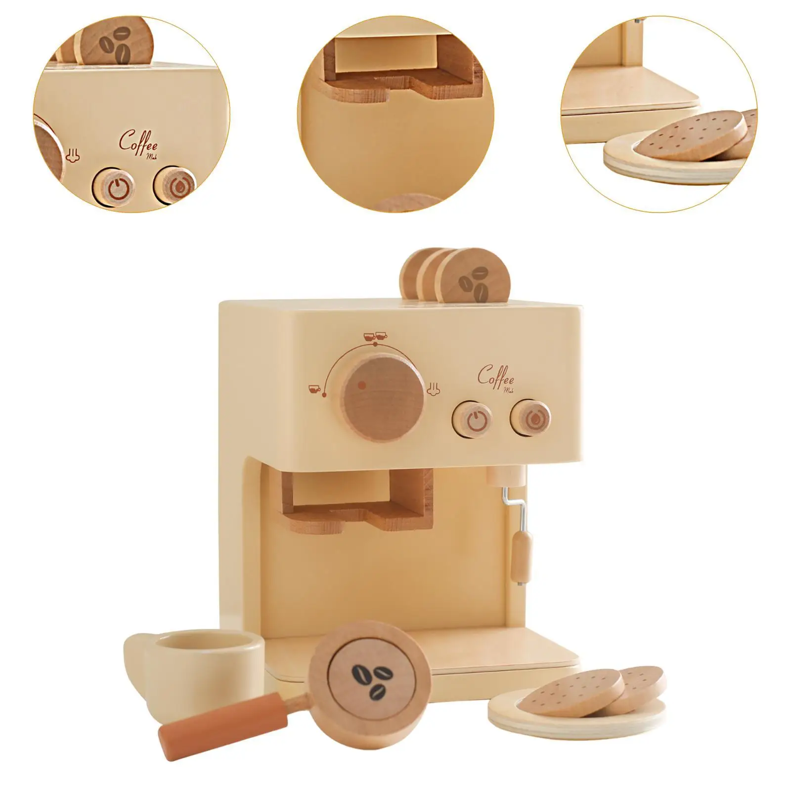 Child Coffee Maker Playset Coffee Making Routine for Girls Boys Kitchen Gift