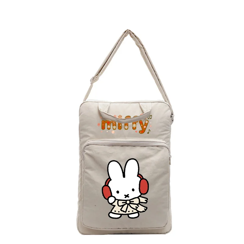 Kawaii ميفي أرنب الكرتون حقيبة كمبيوتر محمول في الهواء الطلق الكتف اللوحي حقيبة التخزين العمل التنقل حقيبة كروسبودي #4