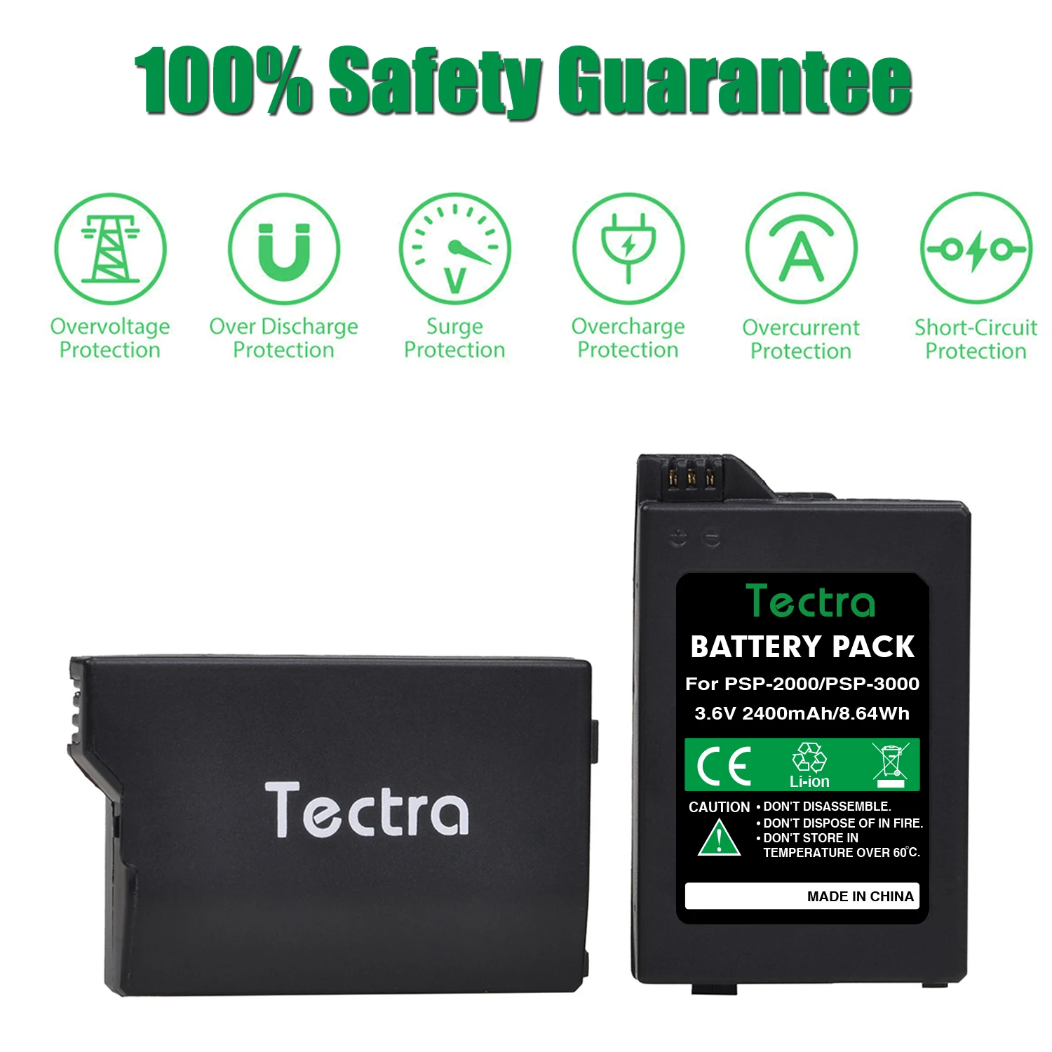 2400mAH Battery+ LED USB Charger for Sony PSP-2000 PSP 3000 PSP Slim 2000 PSP-S110 Console