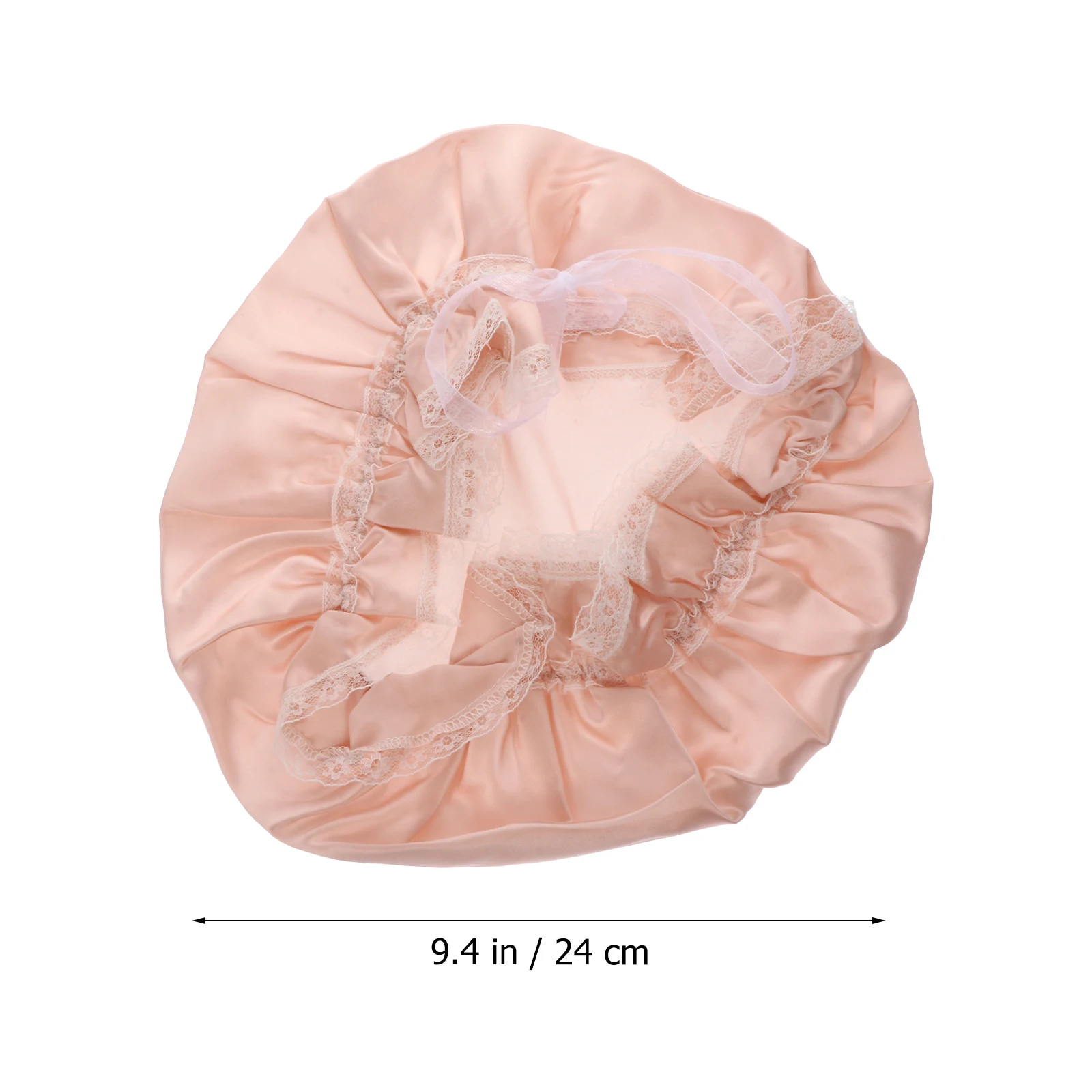 

Silk Sleep Bonnet Hair Care Cap Adjustable Satin Bouffant Head Cover Lace Elastic Plain Moisture Retention Breathable