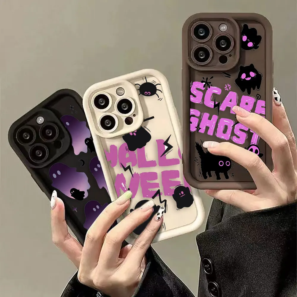 Halloween Ghost Witch Luxtury Phone Case For VIVO V11I V15 V20 V23 V25 V27 V27E V29 V30 X60 X70 X80 90 X100 PRO 5G Case Funda