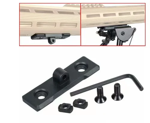 Outdoor Tactical MLOK Keymod Bipod Mount Handguard Adapter Low Profile AR15 Rifle Accessory Bipods Picatinny Rail — zdjęcie 3