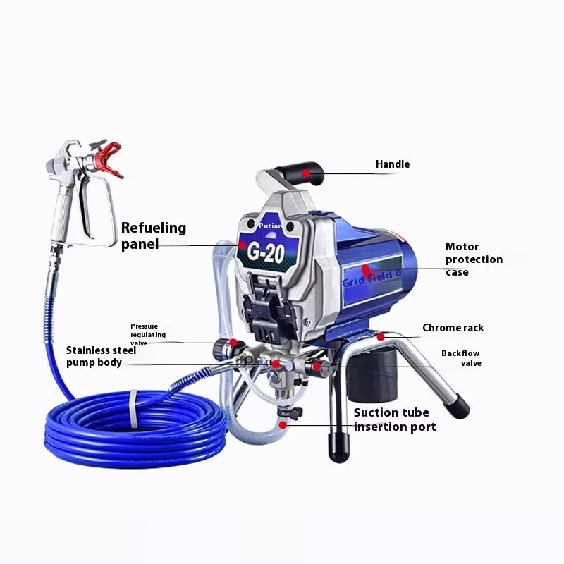 1100W Electric Airless Paint Sprayer PT395 Paint Wall Painting Latex Stain Acrylics Sprayer Putty Spraying Machine for Decorate