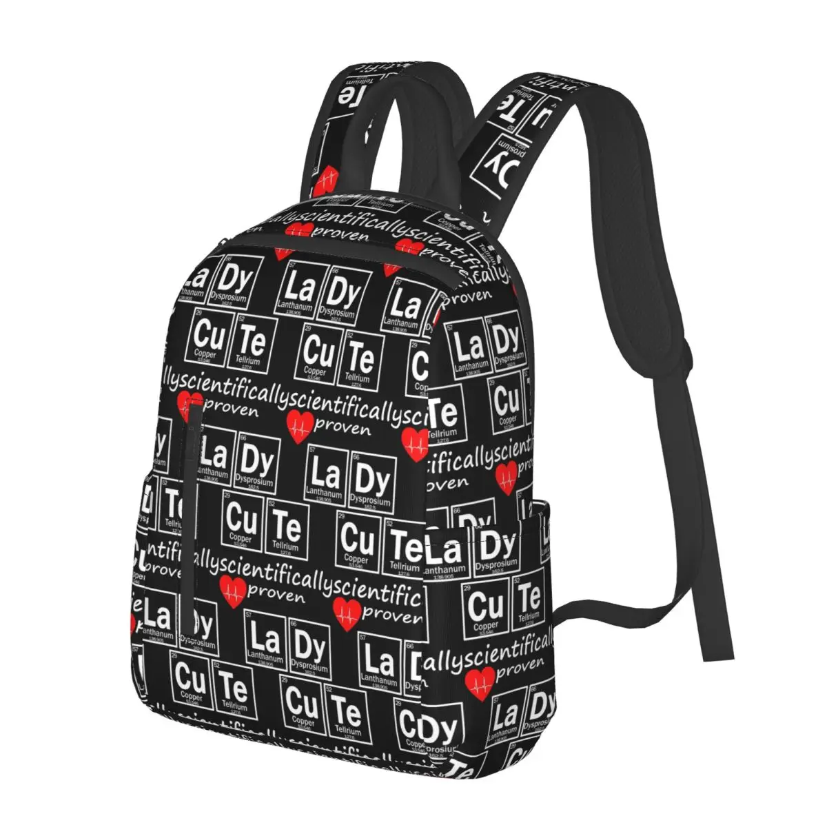 Elements Periodic Table Science Chemistry Chemical Backpack School Bag Hiking Travel Daypack for Men Women Bookbag Shoulder Bags