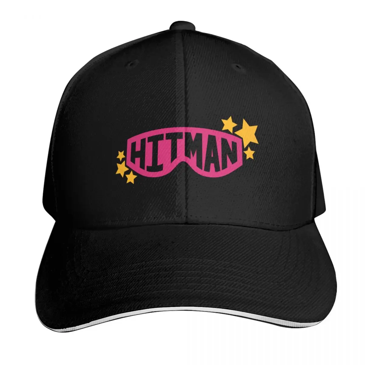 H I T M A N (STARS) Baseball Cap Contrast Two Tone Brim Snapback Flat Bill Strapback Dad Hat