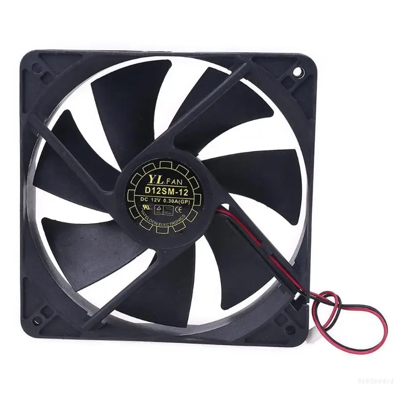 120x120x25mm Fan 12025 12V Brushless Computer Cooling Fan 2000RPM USB 2 Pin D12SH-12 PC Computer Case Cooler