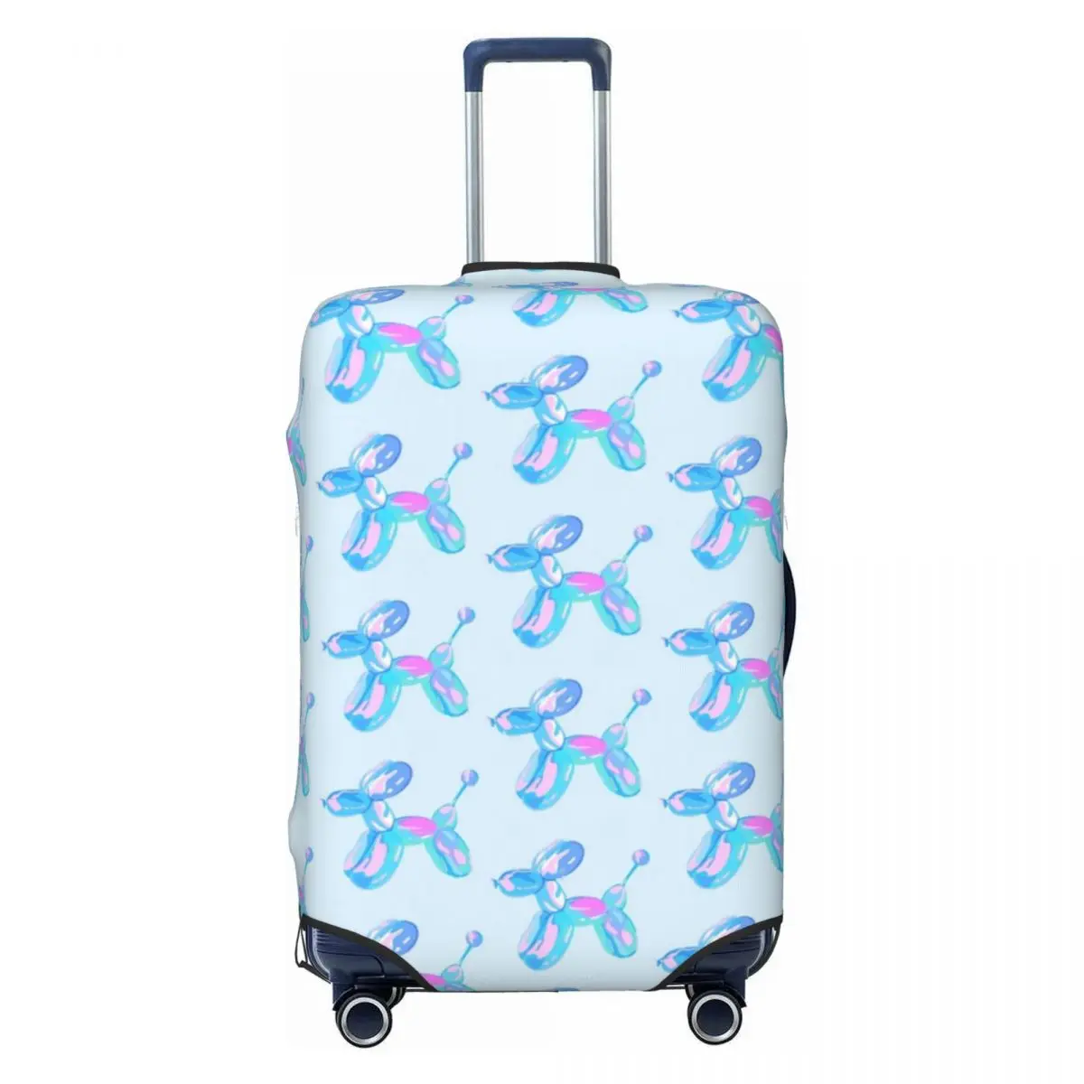 3d Blue Dog Balloon Suitcase Cover Animal Print Trending Practical Cruise Trip Protector Luggage Case Vacation