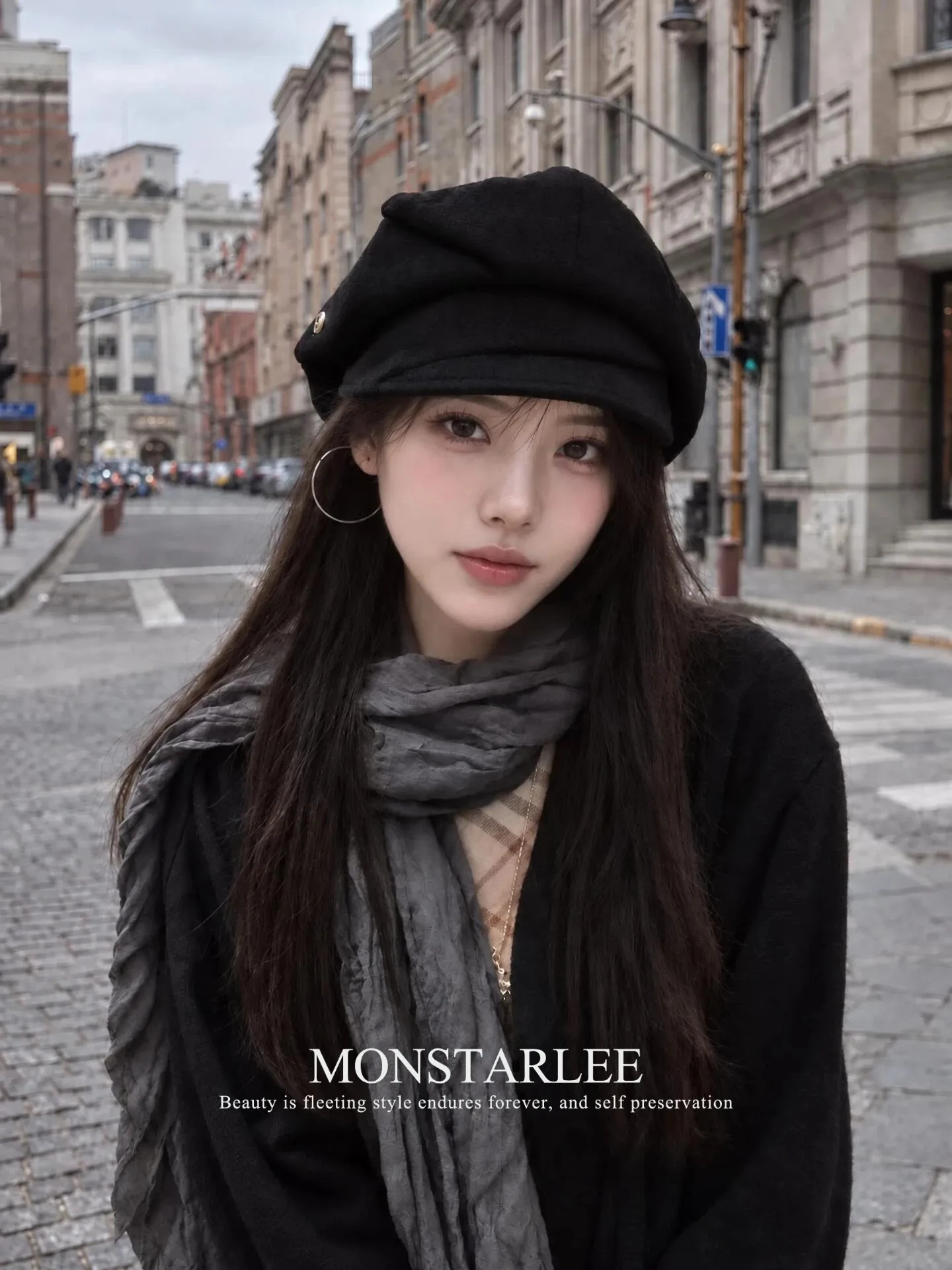 gorro-tipo-boina-de-ante-negro-estilo-retro-coreano-monstar-ideal-para-otono-e-invierno-talla-grande-diseno-octogonal-plegable-estilo-casual-con-parte-superior-redonda
