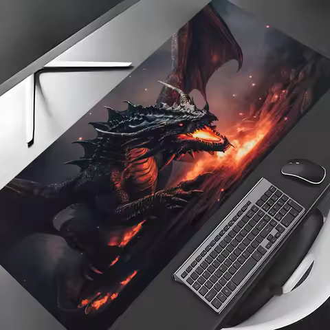 Magic black giant dragon anime Mouse Pad Desk Mat Gaming mat gamer pc accessories rubber anti-slip keypad expansion mousepad