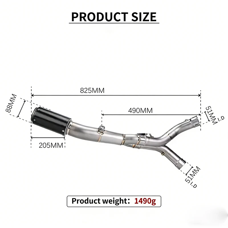 High Quality Full Motorcycle Exhaust Titanium Racing Line Escape Project CR-T Muffler For YAMAHA YZF R1 R1M MT10 2015-2024