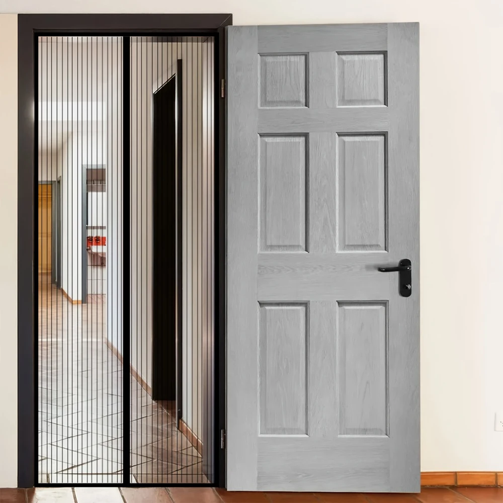 Black Anti-mosquito Curtain Mosquito Netss for Window Fly Screen Automatic Closing Door Household Ventilation Curtains Magnetic Net