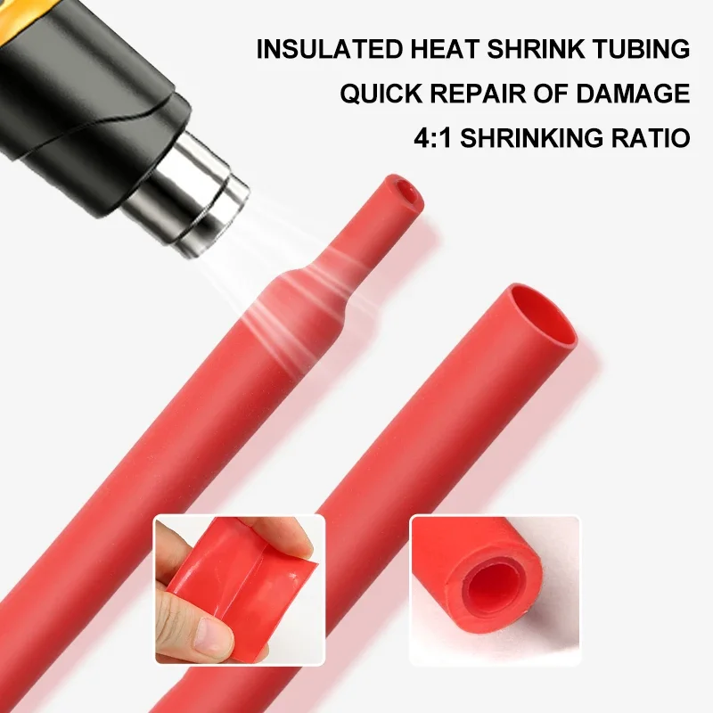 4‑52mm 4:1 Adhesive Lined Dual Wall Heat Shrink Tube Kit Waterproof Glue‑Lined Wire Cable Sleeve Heatshrink Shrink Wrap Tubing