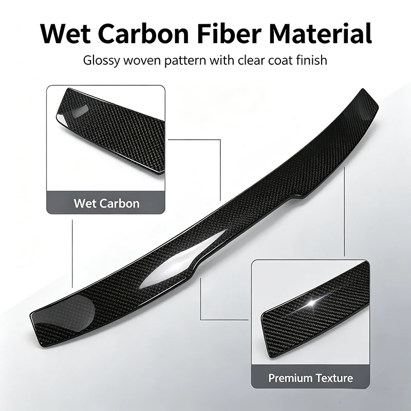 Carbon Fiber Rear Roof Spoiler Window Visor For BMW E60 2003‑2010 OEM Style Rear Car Roof Car Modification Body Parts