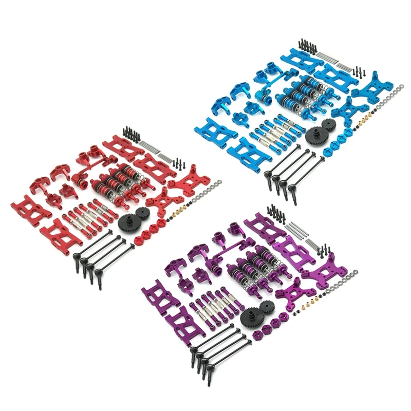 Wltoys에 가장 적합 144001 144002 144010 124017 124019   스윙 암 충격 흡수 장치 업그레이드 수정 키트 RC 자동차 액세서리