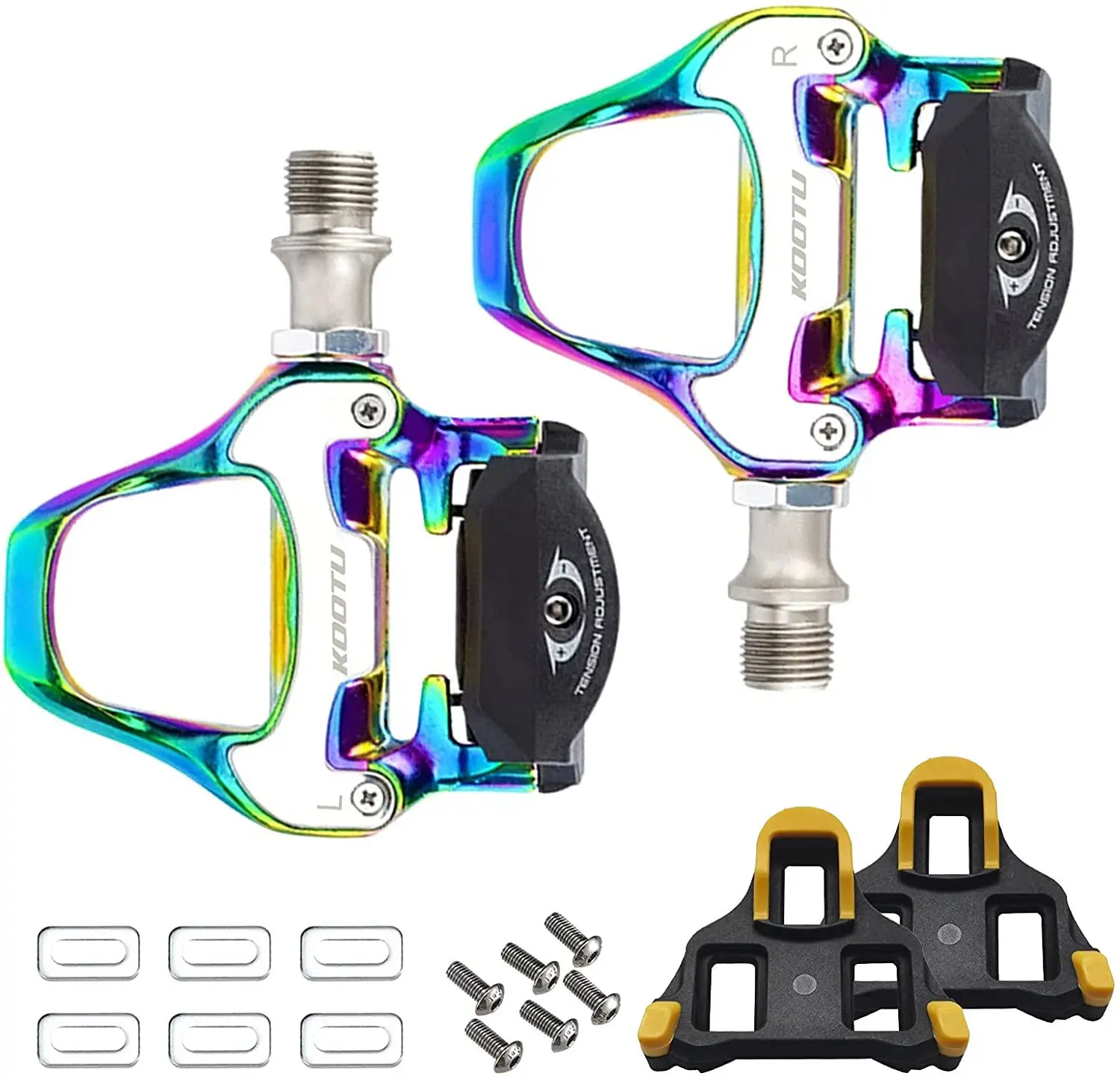 Road Bike Clipless Pedals, Racing Shoes, Clip-On Pedals With Sealed Bearings, For Shimano And KEO Systems, USA Warehouse