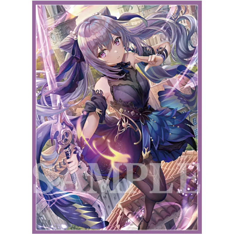 60 pz/set Genshin Impact Cards Sleeve beelzebu Keqing Yelan Shenhe Anime Game versione normale custodia protettiva colorata per carte fai da te